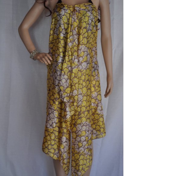 Shawl Scarf wrap 3X $10 Skull print Retro Vintage Silk. many ways to use - Picture 4 of 8